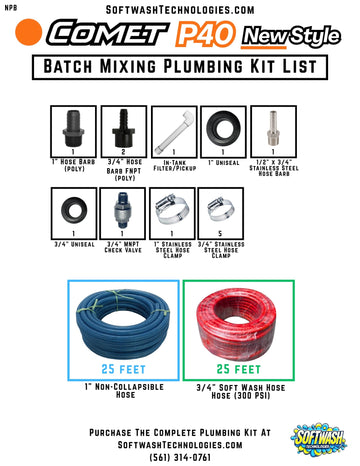Comet P40 Plumbing Kit (Batch Mixing)