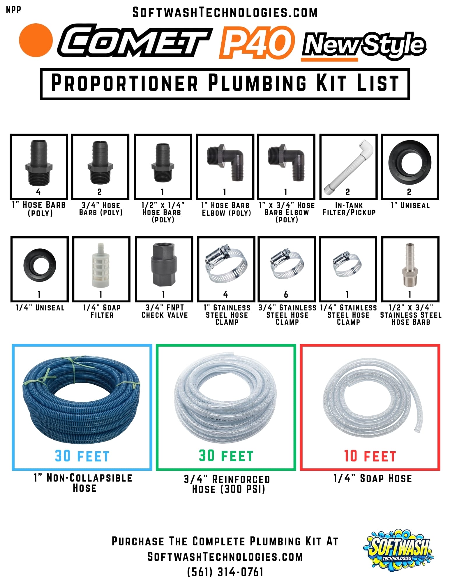 Comet P40 Plumbing Kit