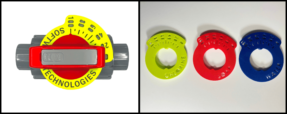 soft wash metering valve with dials