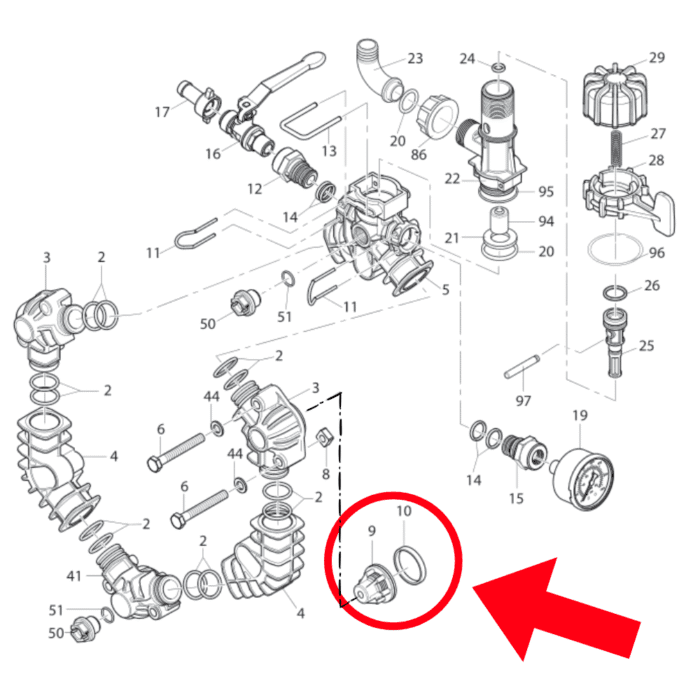 AR45 Check Valve with O-ring