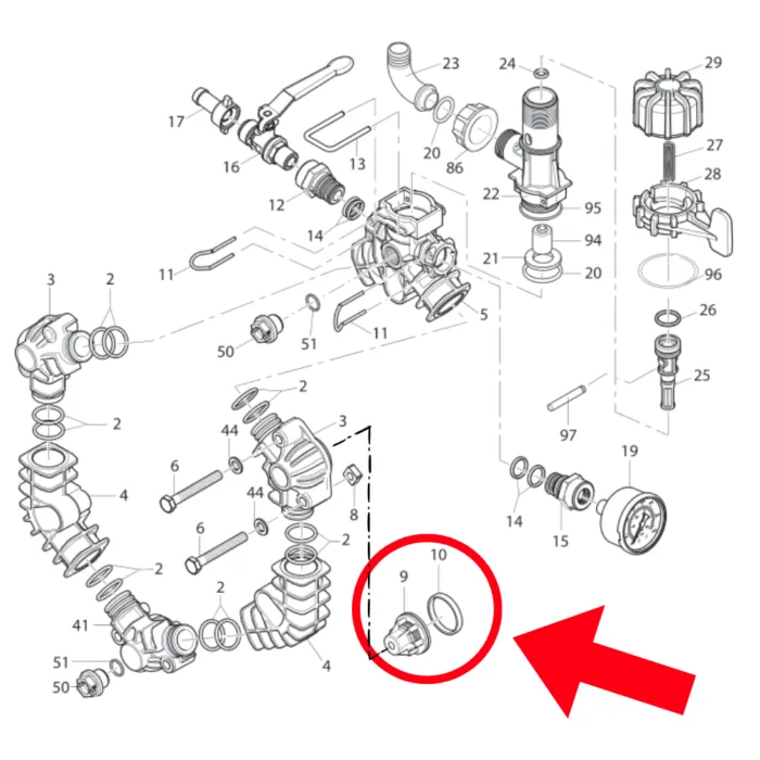 AR45 Check Valve with O-ring