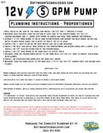 12V Pump 5 GPM Plumbing Kit