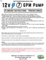 12V Pump 7 GPM Plumbing Kit