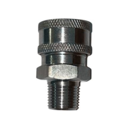 QC SOCKET 3/8" MNPT STAINLESS STEEL